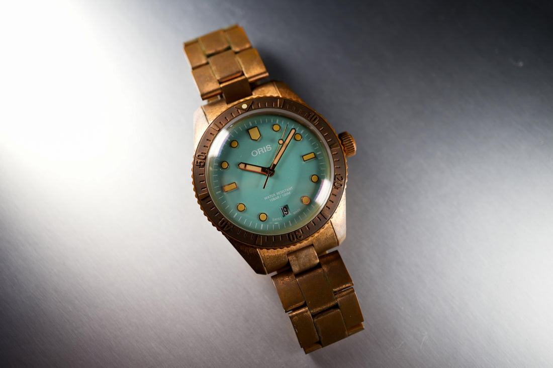 Oris Divers Sixty-Five Bronze Cotton Candy Dial