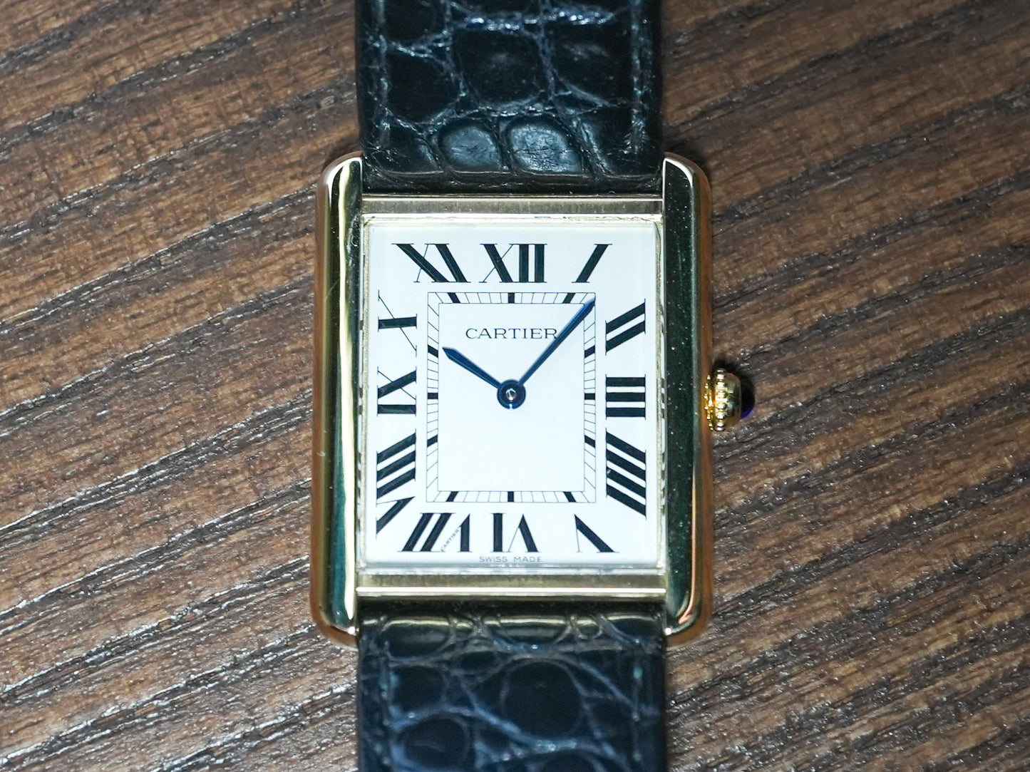 Cartier Tank Solo Large LM in 18k Yellow Gold Quartz 3167