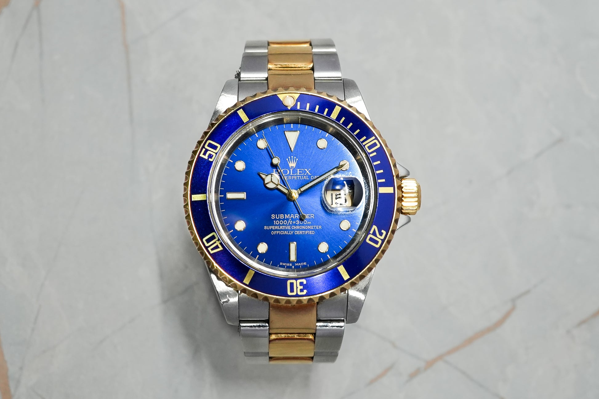 Rolex Submariner Date Blue 16613LB - Front View