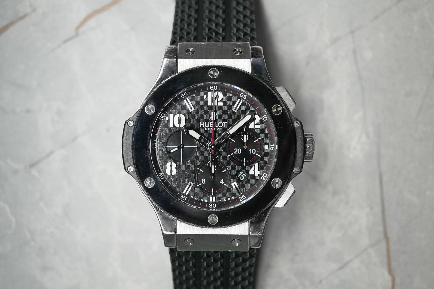 Hublot Big Bang Chronograph Black Magic Carbon 44mm 301.SB.131.RX - Front View