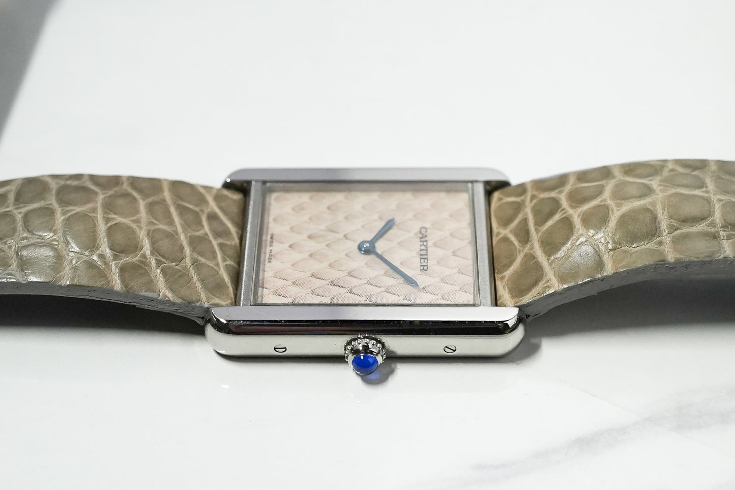 Cartier Tank Solo Python Snake 3170 - Side View