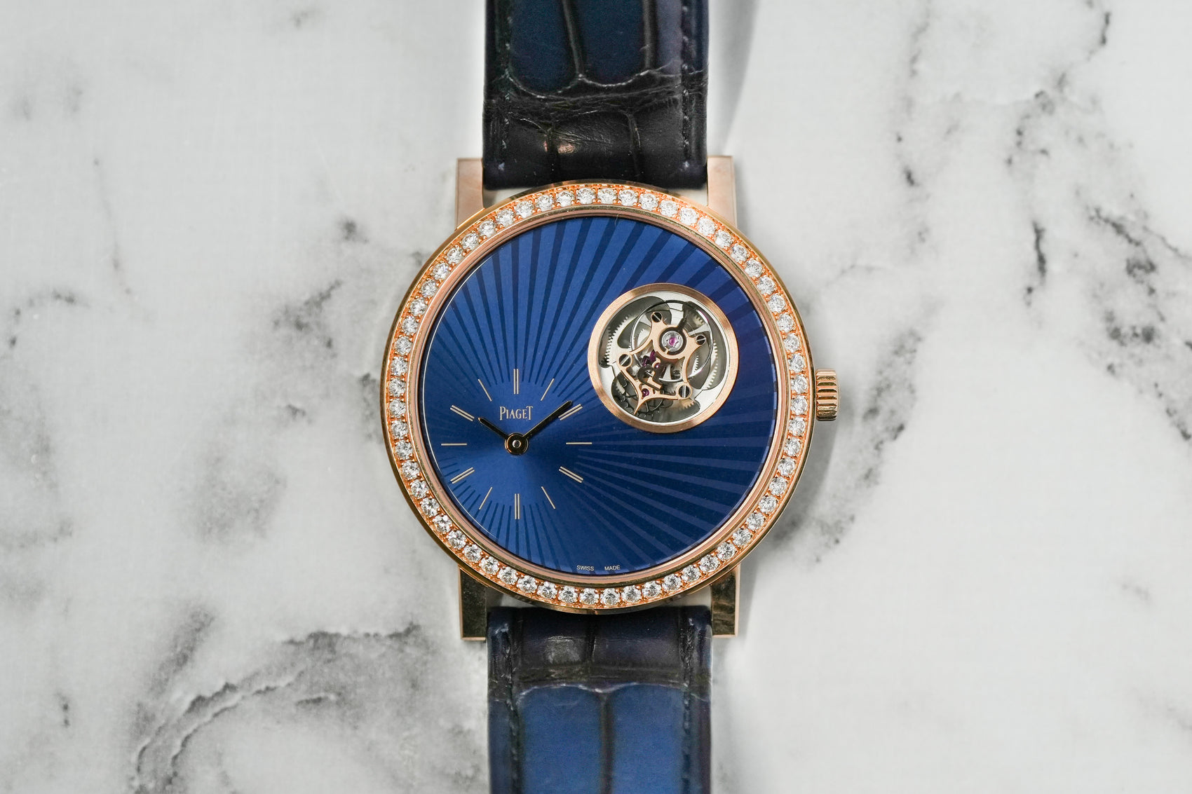 Piaget Altiplano Tourbillon in 18K Rose Gold and Factory Diamonds Numbered Edition 88 Pieces Made PGG0A45032