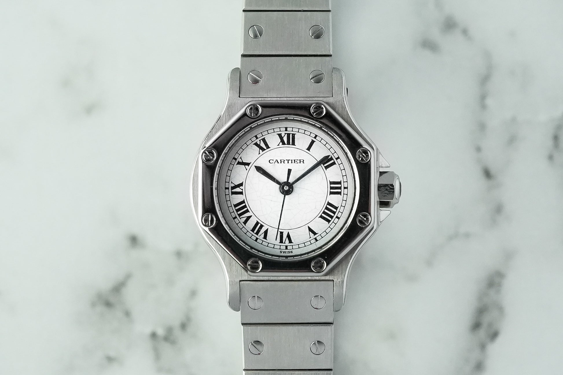 Cartier Santos Octagon PM Automatic 0906 - Front View