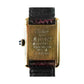 Cartier Must De Tank Vermeil Onyx 590005 - Back View