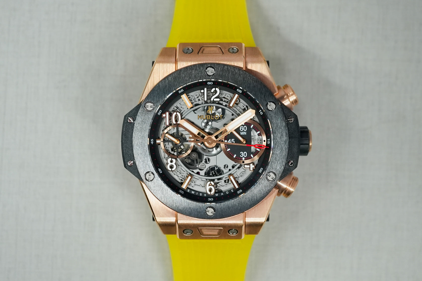 Hublot Big Bang Unico King Gold Skeleton 44mm 441.OM.1180.RX - Front View