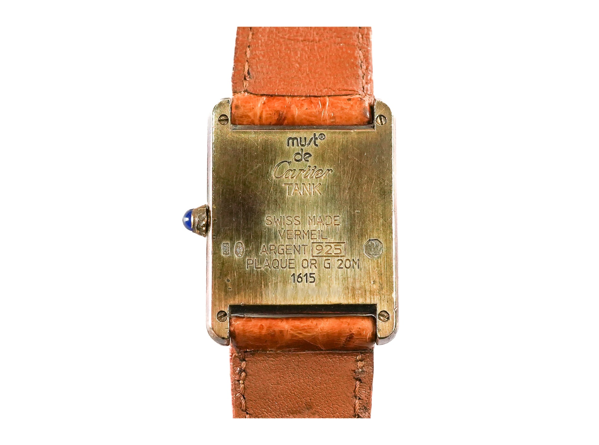 Cartier Must De Tank Quartz Opaline SM 4215 - Back View