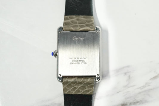 Cartier Tank Solo Python Snake 3170 - Back View