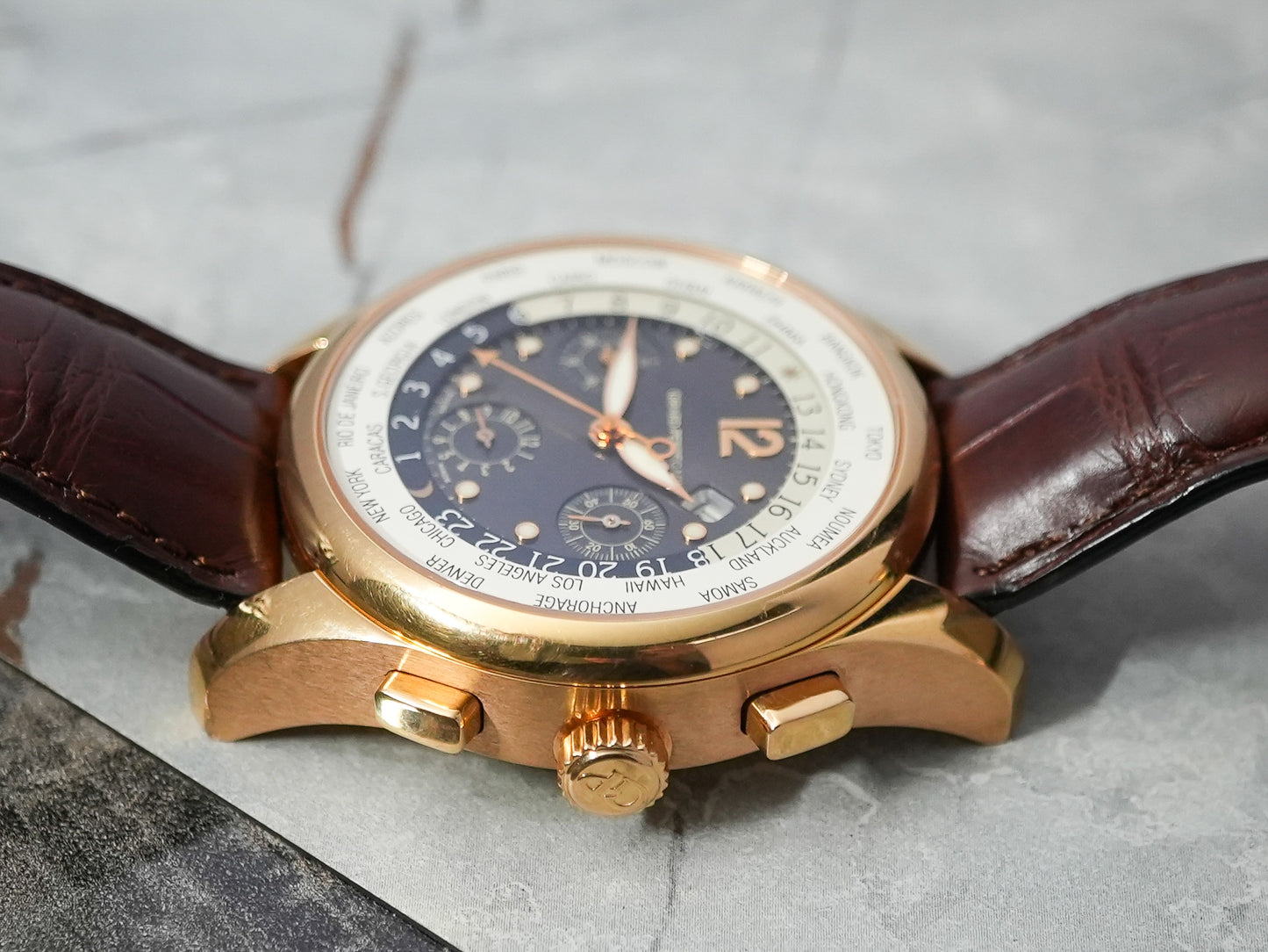 Girard Perregaux WW.TC Worldtimer Chronograph in 18K Yellow Gold 49800