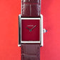 Cartier Tank Must De Burgundy Red Quartz WSTA0054 - Front View