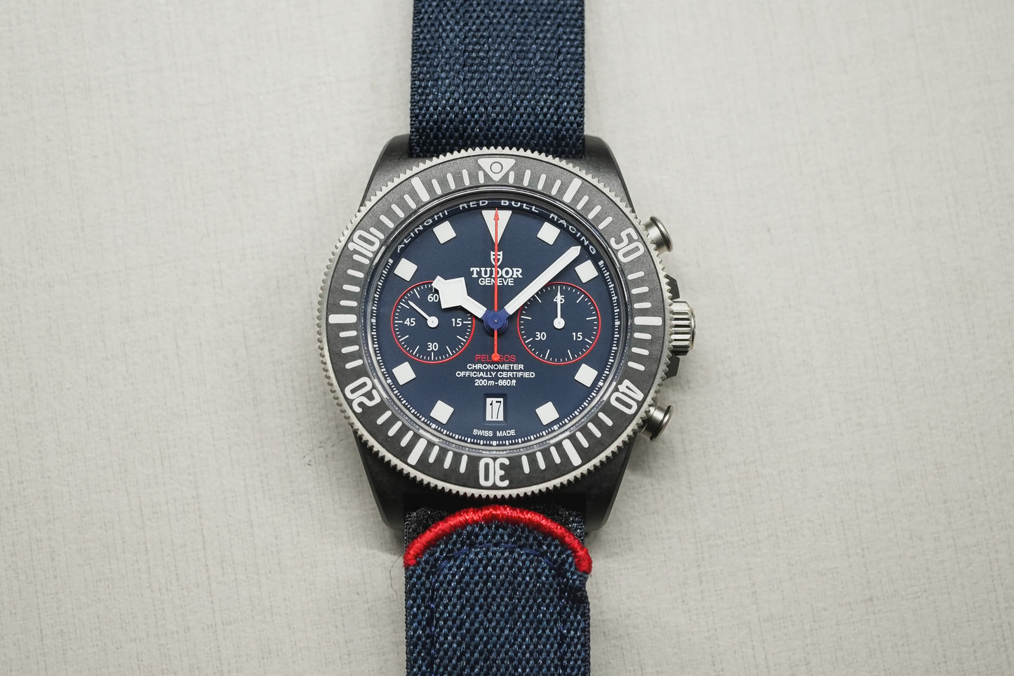 Tudor FXD Pelagos Chronograph Alinghi Redbull 43mm Carbon Titanium 25807KN