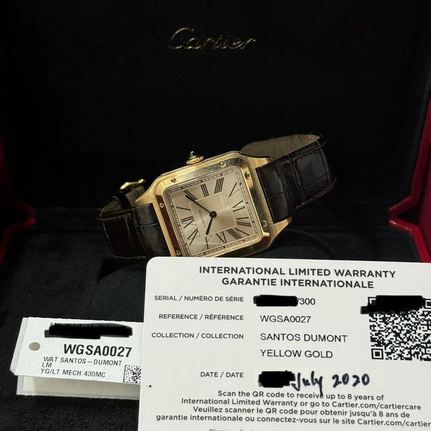 Cartier Santos Dumont La Baladeuse Limited Edition in 18K Yellow Gold 300 Pieces Made WGSA0027