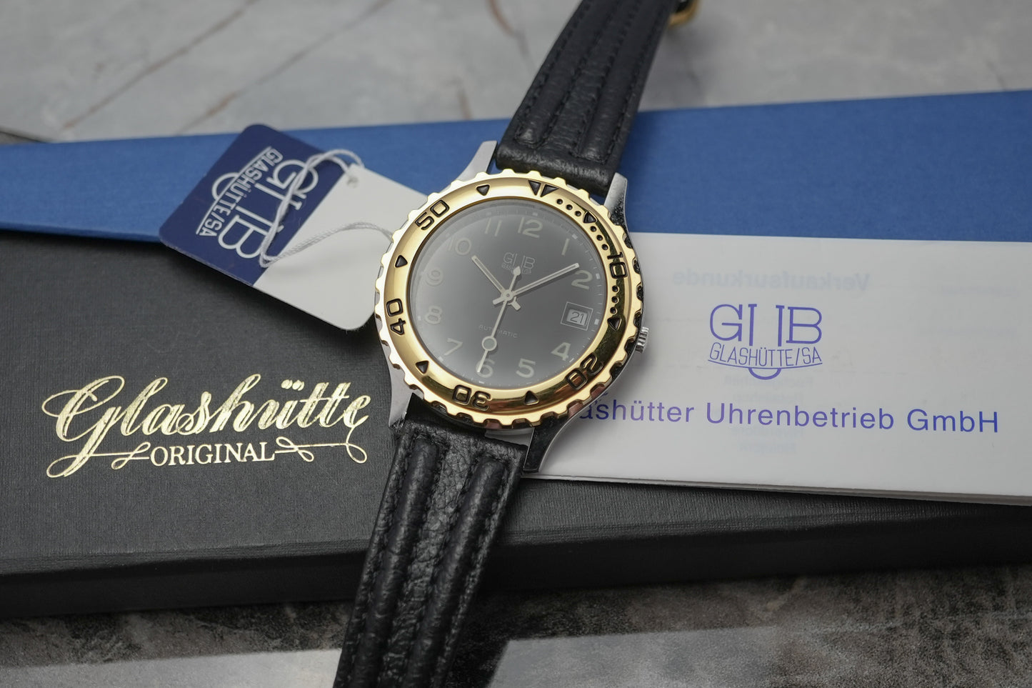 GUB Glashutte Vintage Gold Bezel