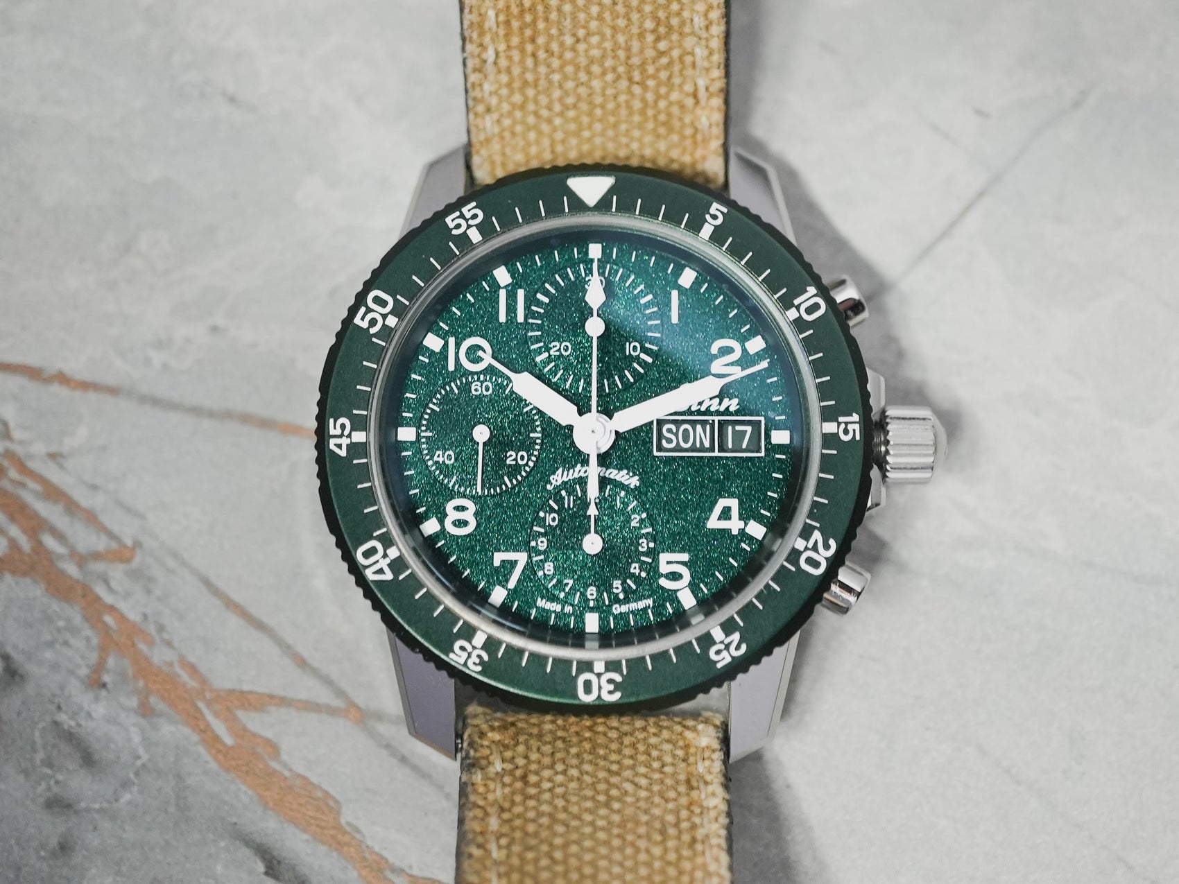 Sinn 103 Sa G Green Pilot Chronograph Limited Edtion 500 Pieces 103.172