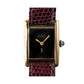 Cartier Must De Tank Vermeil Onyx 590005 - Front View