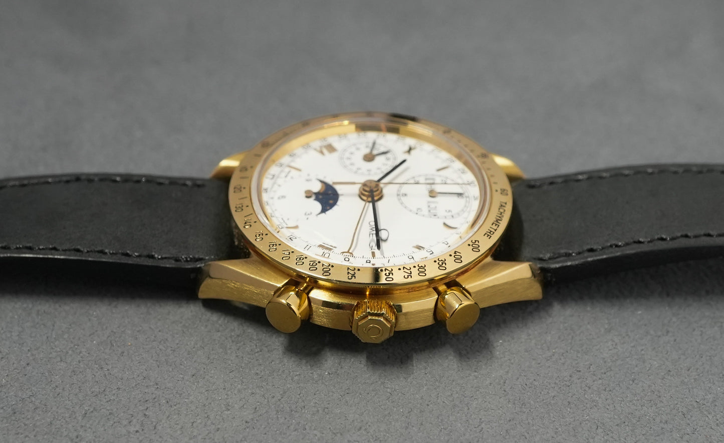 Omega Speedmaster Moonwatch Professional Moonphase Triple Date in 18k Solid Yellow Gold 175.0034