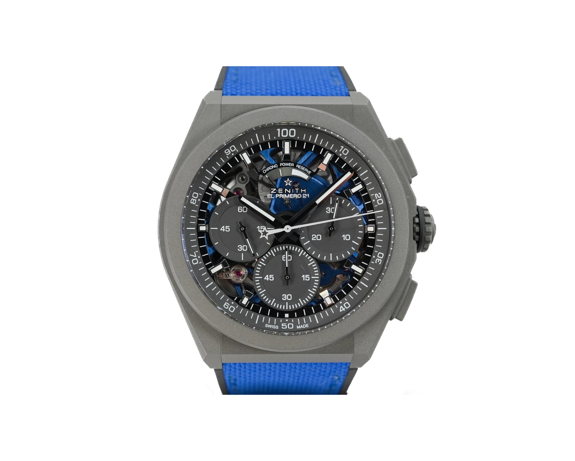 Zenith Defy El Primero Chronograph Ultrablue 97.9001.9004 - Front View