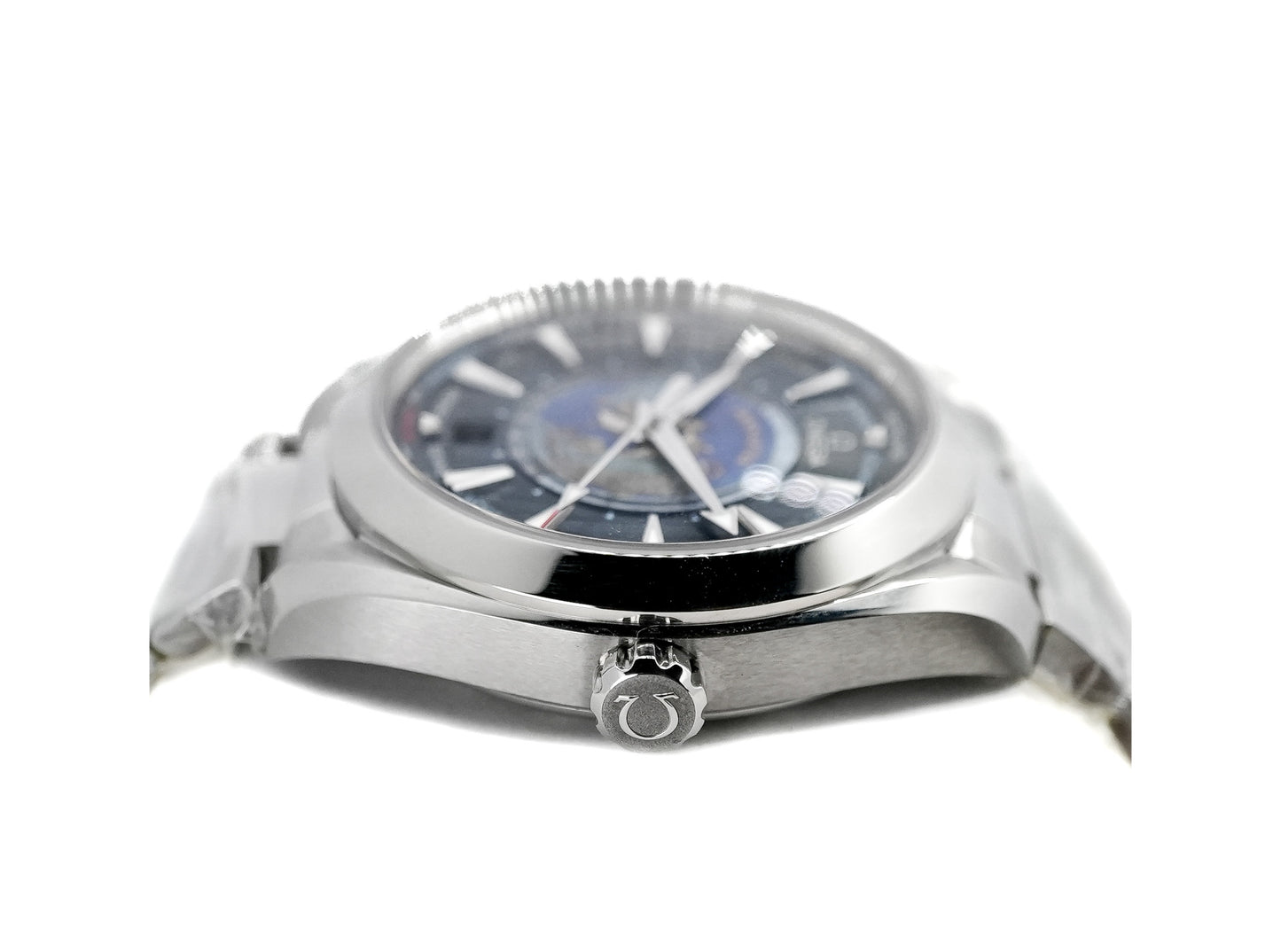 Omega Seamaster Worldtimer Aqua Terra GMT 150M Co Axial Blue 43mm 220.10.43.22.03.001