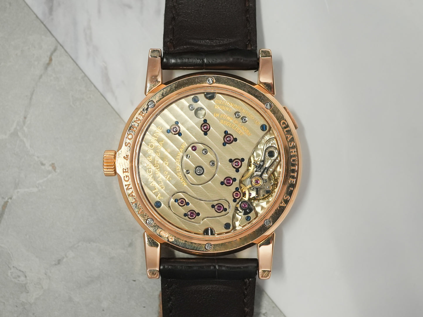 A. Lange & Sohne Lange 1 in 18K Rose Gold 101.032