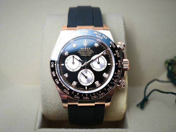 Rolex Daytona Cosmograph 8 Point Diamond Index Oysterflex in 18K Rose Gold 126515LN 126515