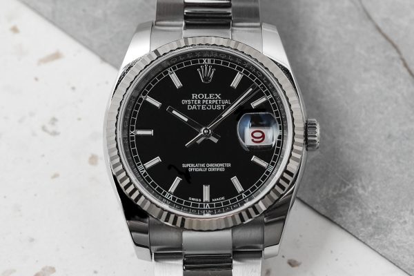 Rolex Datejust 36 with 18K White Gold Bezel Roulette Date 36mm 116234
