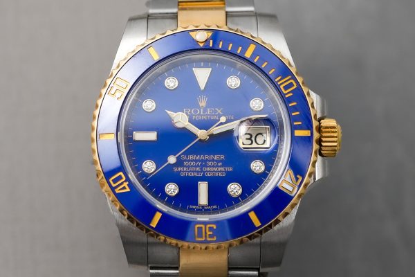 Rolex Submariner Date Bluesy Serti Diamond Matte Dial Blue 116613LB 116613