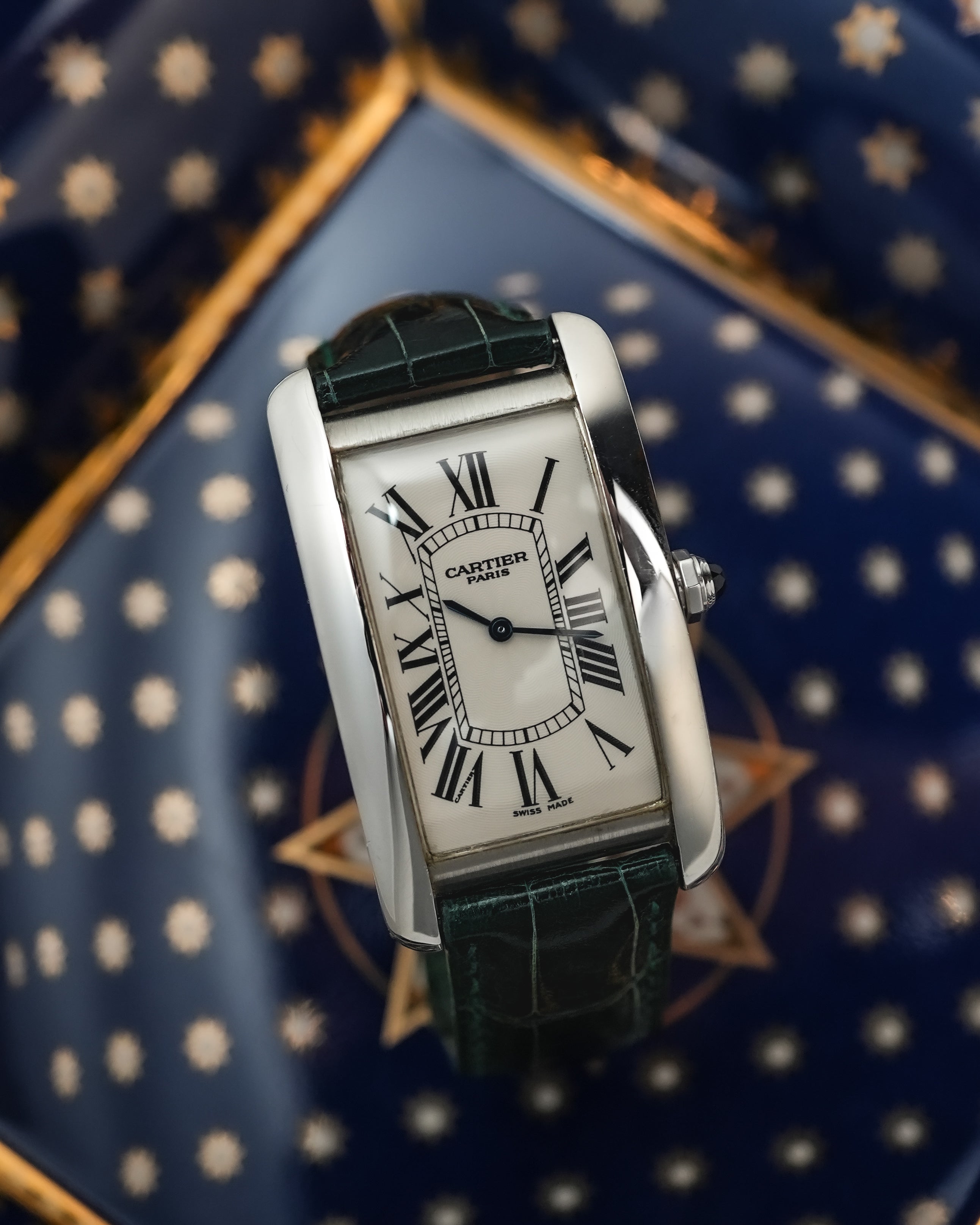 Cartier Paris Dial Tank Americaine CPCP Platinium 1734B 1734