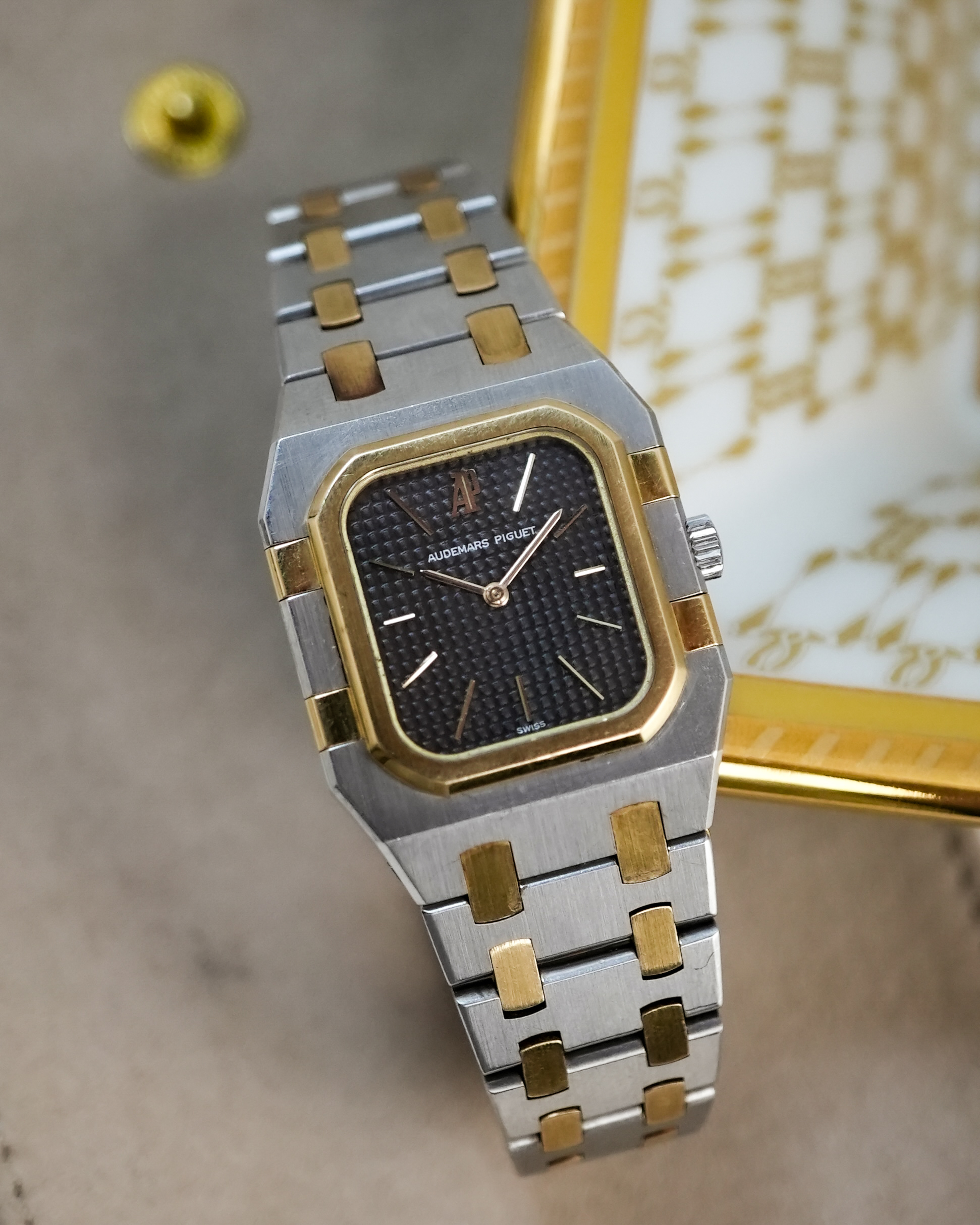 Audemars Piguet Royal Oak Petite Tapisserie Rectangular Two Tone Quartz 6010SA